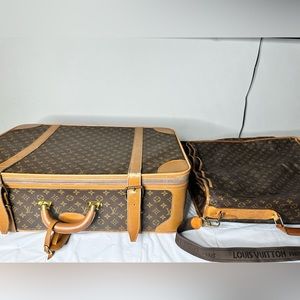 LV Vintage large suit case and LV garment bag monogram